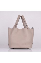 Replica Copy Hermes Picotin Lock Bag In Grey Leather HJ00833