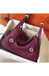 Replica Designer Hermes Purple Lindy 30cm Clemence Handmade Bag HJ01340