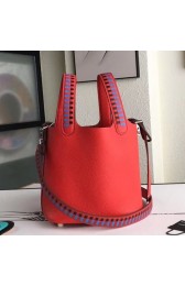 Replica Discount Hermes Red Picotin Lock 18cm Bag With Braided Handles HJ00961