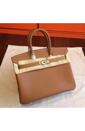 Replica Fashion Hermes Brown Epsom Birkin 25cm Handmade Bag HJ00152