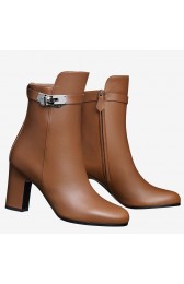 Replica Hermes Brown Joueuse Ankle Boots HJ00809