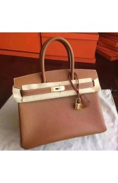 Replica Hermes Gold Epsom Birkin 30cm Handmade Bag HJ01253