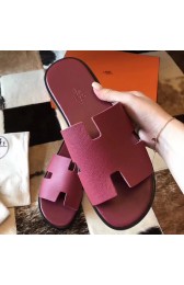 Replica Hermes Izmir Sandals In Fuchsia Epsom Leather HJ00736