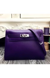 Replica Hermes Kelly Danse Bag In Purple Swift Leather HJ00612