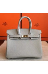 Replica Hermes Pearl Grey Clemence Birkin 30cm Handmade Bag HJ00198