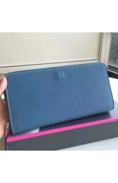 Replica Knockoff Hermes Blue Jean Azap Zipped Wallet HJ00861
