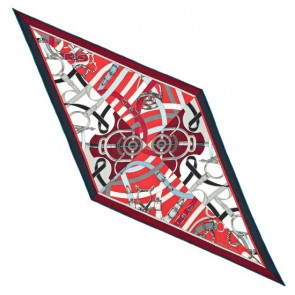 Copy Hermes Red/White Cavald'or Losange HJ00107