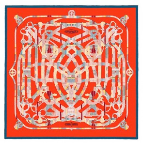 Copy Perfect Hermes Piment Cavalcadour Morning Shawl 140cm HJ00433