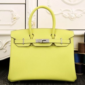 Designer Hermes Birkin 30cm 35cm Bag In Yellow Epsom Leather HJ00452