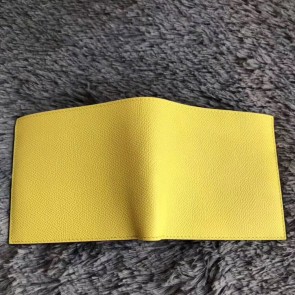 Fake Faux Perfect Hermes Yellow MC2 Copernic Compact Wallet HJ00926
