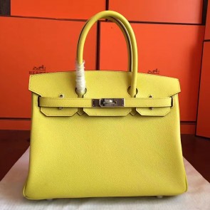 Faux Hermes Jaune Epsom Birkin 35cm Handmade Bag HJ01054