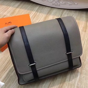 Hermes Bicolor Steve 35 Messenger Grey Bag HJ01362