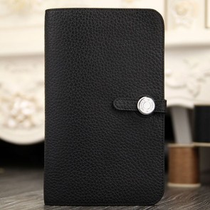 Hermes Dogon Combine Wallet In Black Leather HJ00273