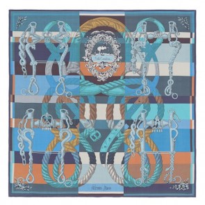 Imitation Copy Hermes Blue Della Cavalleria Shawl HJ00221