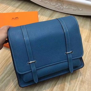 Imitation Hermes Blue Jean Steve 35 Messenger Bag HJ00511