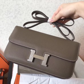 Imitation High End Hermes Etoupe Epsom Constance Elan 25cm Bag HJ00316