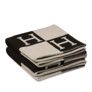 Imitation Replica Hermes Black Avalon Blanket HJ00253