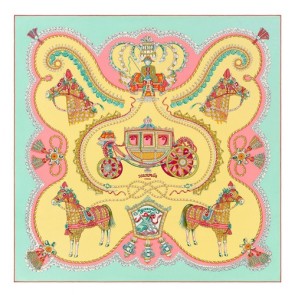 Knockoff Best Cheap Hermes Soufre Paperoles Silk Twill Scarf HJ00131