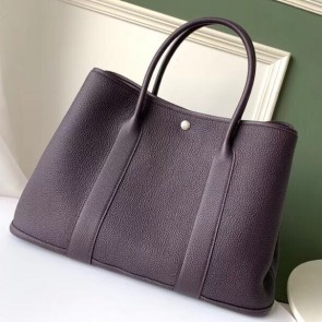 Knockoff Hermes Raisin Fjord Garden Party 30cm With Printed Lining HJ00907