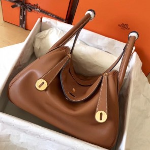 Knockoff High End Fake Hermes Gold Lindy 26cm Swift Handmade Bag HJ01282