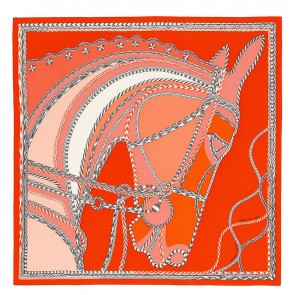 Luxury Hermes Piment Robe Du Soir Shawl 140CM HJ01057