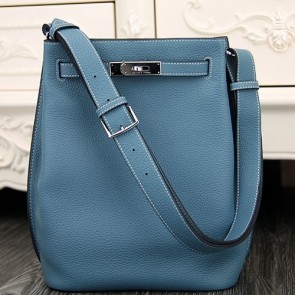 Replica AAA Hermes So Kelly 22cm Bag In Jean Blue Leather HJ00703