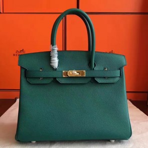 Replica Hermes Malachite Epsom Birkin 30cm Handmade Bag HJ00335