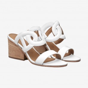 Replica High Quality High Quality Replica Hermes White Peace Sandals HJ00172