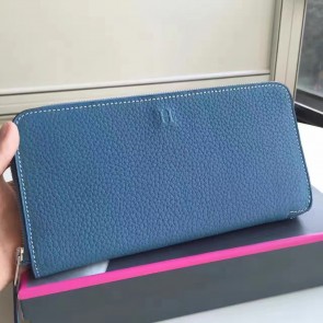 Replica Knockoff Hermes Blue Jean Azap Zipped Wallet HJ00861