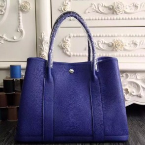 Top Quality Hermes Small Garden Party 30cm Tote In Electric Blue Leather HJ00648