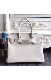 1:1 Hermes Birkin 30cm 35cm Bag In White Clemence Leather HJ01252