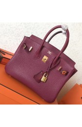 AAA Hermes Ruby Clemence Birkin 25cm Handmade Bag HJ00963