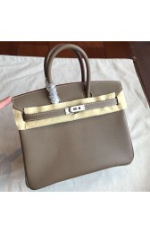 AAA Replica Hermes Etoupe Epsom Birkin 25cm Handmade Bag Replica HJ00108
