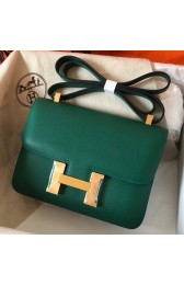 Best Imitation AAA Hermes Epsom Constance 24cm Malachite Handmade Bag HJ00444