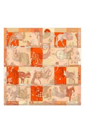 Cheap Replica 1:1 Hermes Beige Della Cavalleria Favolosa Silk Twill Scarf HJ00039
