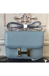 Copy Hermes Blue Lin Constance MM 24cm Epsom Leather Bag HJ00416
