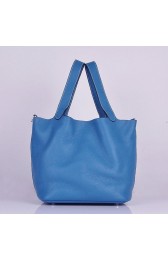 Copy Hermes Picotin Lock Bag In Blue Leather HJ00021