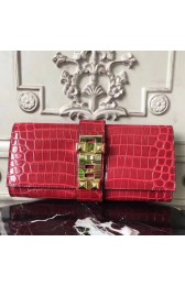 Discount Hermes Medor Clutch Bag In Red Crocodile Leather HJ00838