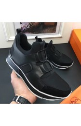 Fake Hermes Men Black Player Sneakers HJ00382