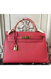 Fake Hermes Red Epsom Kelly 32cm Sellier Bag HJ01182