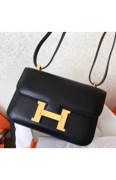 Fake Hermes Swift Constance 24cm Black Handmade Bag HJ00448