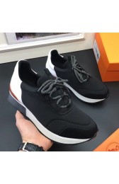 Fake Perfect Hermes Men Noir Miles Sneakers HJ00937