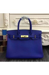 Hermes Birkin 30cm 35cm Bag In Electric Blue Clemence Leather HJ01245
