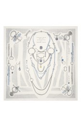 Hermes Blanc Etude Pour Une Parure De Gala Scarf HJ01247