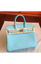 Hermes Blue Atoll Epsom Birkin 25cm Handmade Bag Replica HJ01093