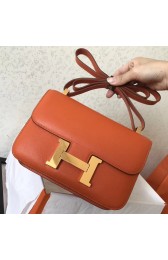 Hermes Epsom Constance 24cm Orange Handmade Bag HJ00314