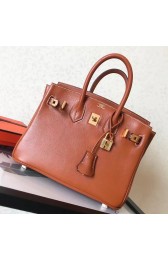 Hermes Gold Swift Birkin 25cm Handmade Bag Replica HJ00138