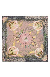 Hermes Jaune Flowers Of South Africa Silk Scarf HJ01125