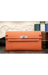 Hermes Kelly Longue Wallet In Crevette Epsom Leather Replica HJ00118