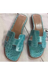Hermes Lagon Crocodile Oran Sandals Replica HJ00112